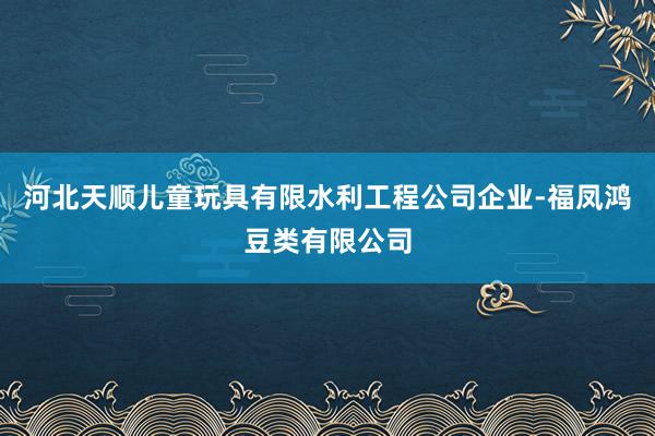 河北天顺儿童玩具有限水利工程公司企业-福凤鸿豆类有限公司